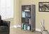 11.75" x 23.75" x 47.5" Cappuccino Particle Board Adjustable Shelves Bookshelf